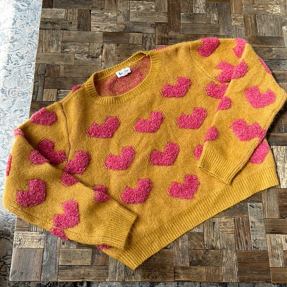 Fuzzy Heart Sweater by &Merci - Picture 3 of 8